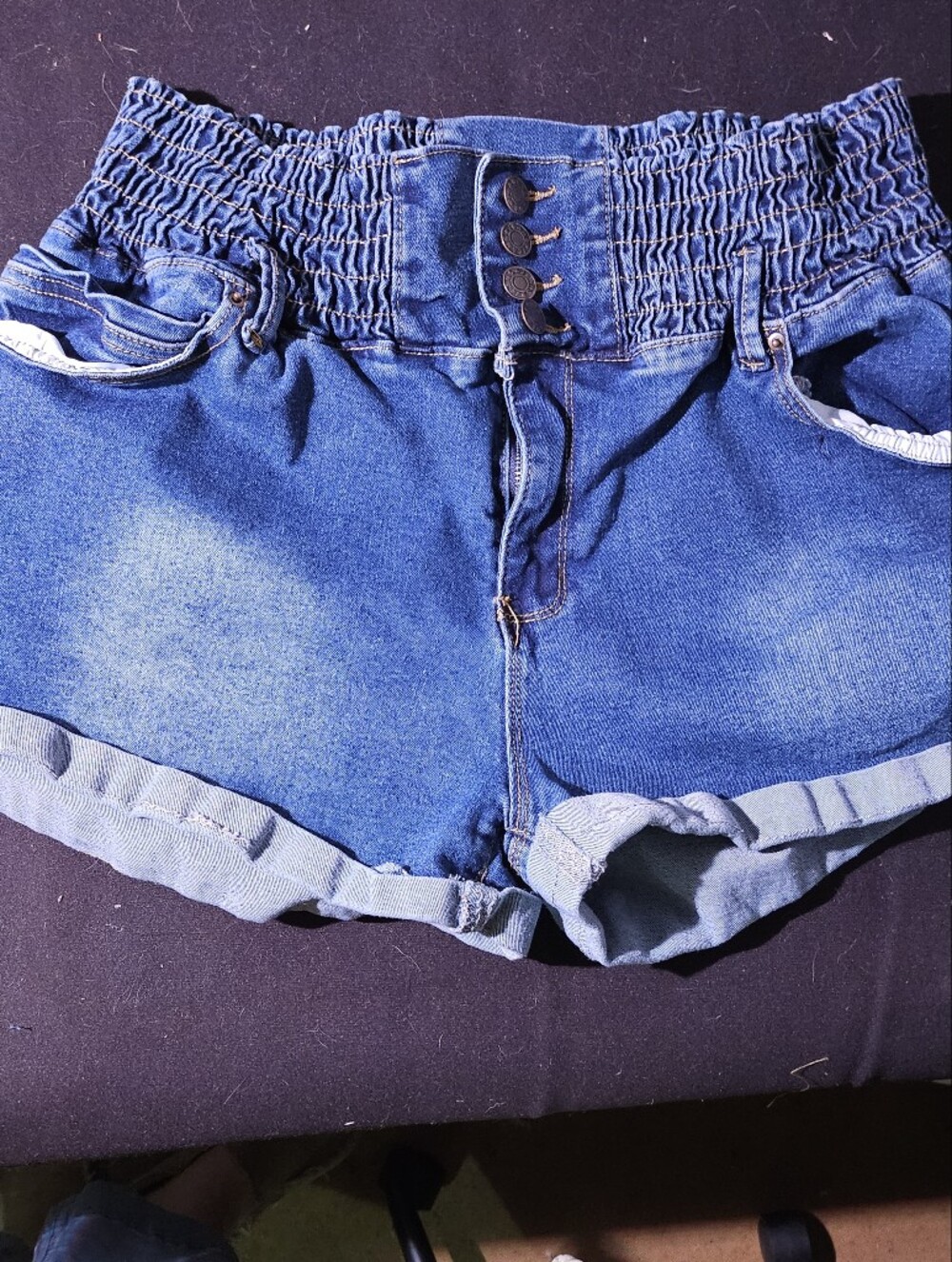 Blue Women’s Denim Shorts - Elastic Waist 4XL